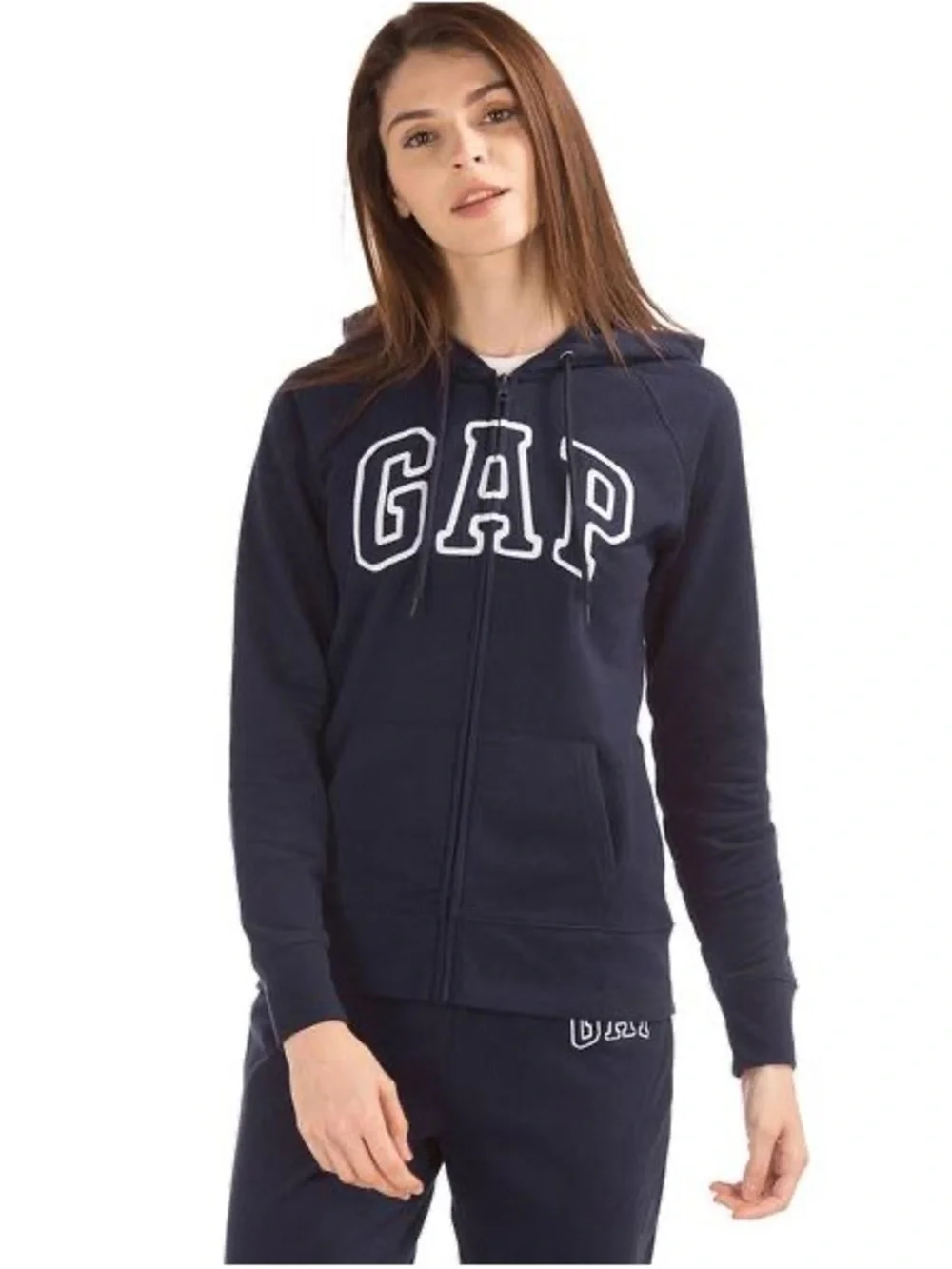 GAP Sweat Set Navy Blue Full-Zip Hoodie & Wide Sweat Pants - Picture 2 of 12